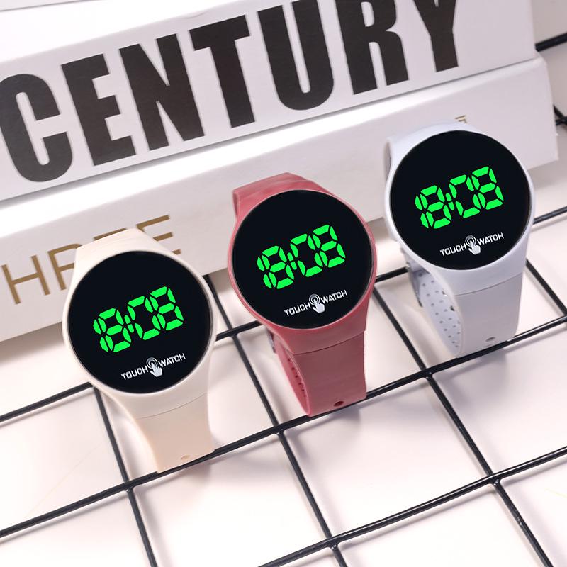 Relógio Esportivo LED Touchscreen Estilo Coreano Unisexo – Moderno, Simples, Design com Luz Verde