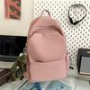 Schoolbag1011 New College Style Schoolbag Japanese Solid Color Large Capacity Backpack Flash Male and Female College Students Simple Backpack