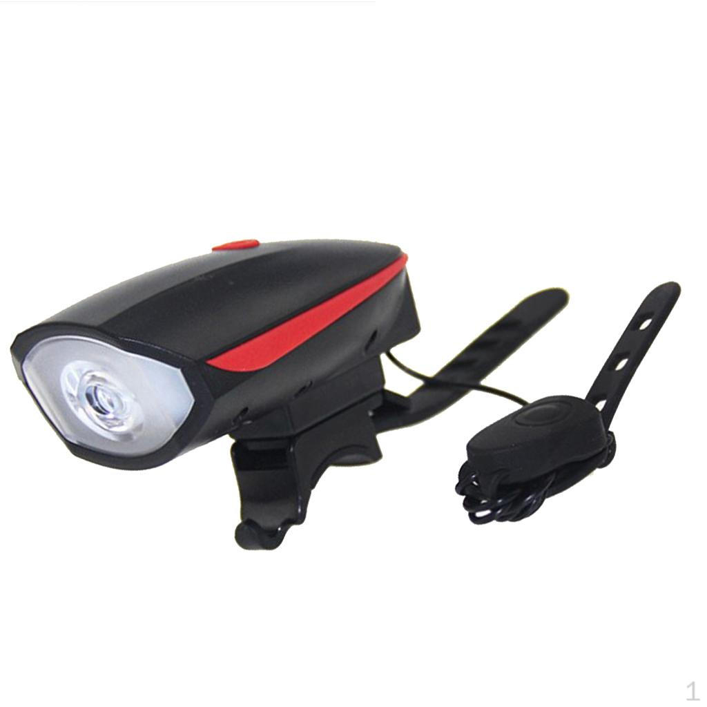 Bicycle Headlight LED Cycling Night with Horn красный