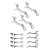 4PCS Cutlery Rest Silver Chopstick Stand Electroplated Polished Zinc Alloy Animal Shape Versatile Ho