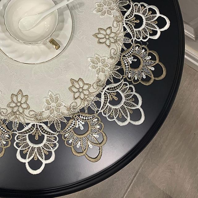 

Скатерть круглая ретро пасторальная кружевная элегантная дизайнерская крышка банкетная антигрязная декоративная домашняя текстильная популярная гостиная 60 60cm