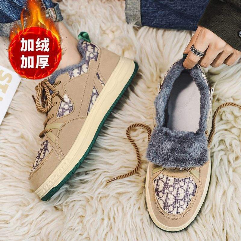Autumn and Winter Special Large Size Men's Shoes 48 Large Canvas Shoes Fattened 46 Wide Feet Student Casual Shoes Velvet Board Shoes 47 Cotton Shoes