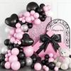 Pink Themed Balloon Wreath Arch Set Heart Foil Balloon Chain Set Birthday Wedding Party Decoration