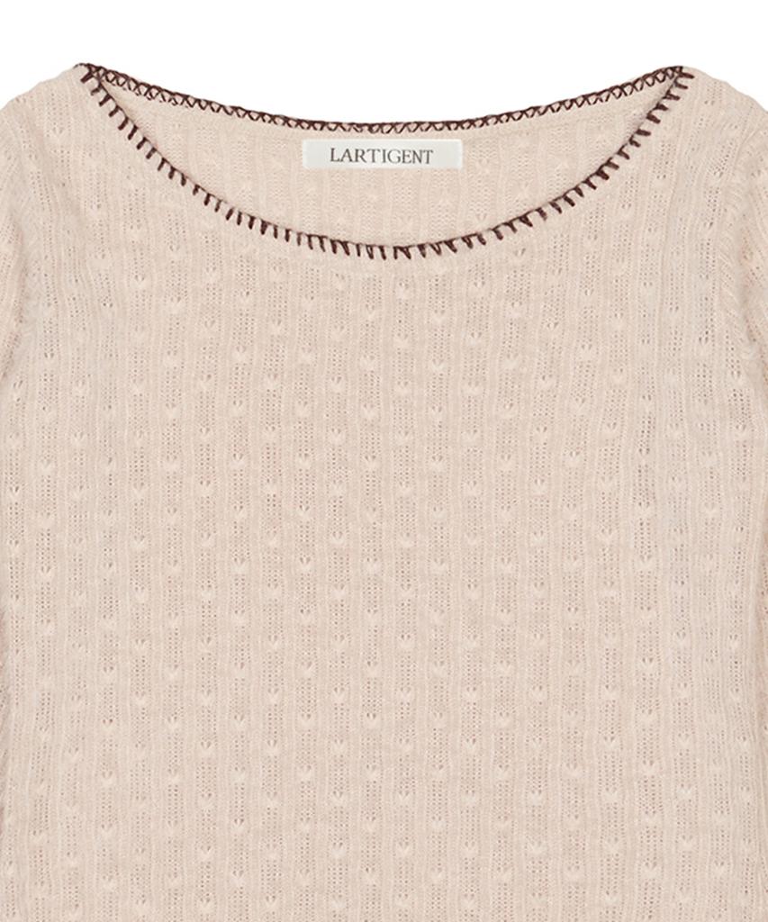 LARTIGENT L21 Snow Pluffy Mini Dress Top(Beige)