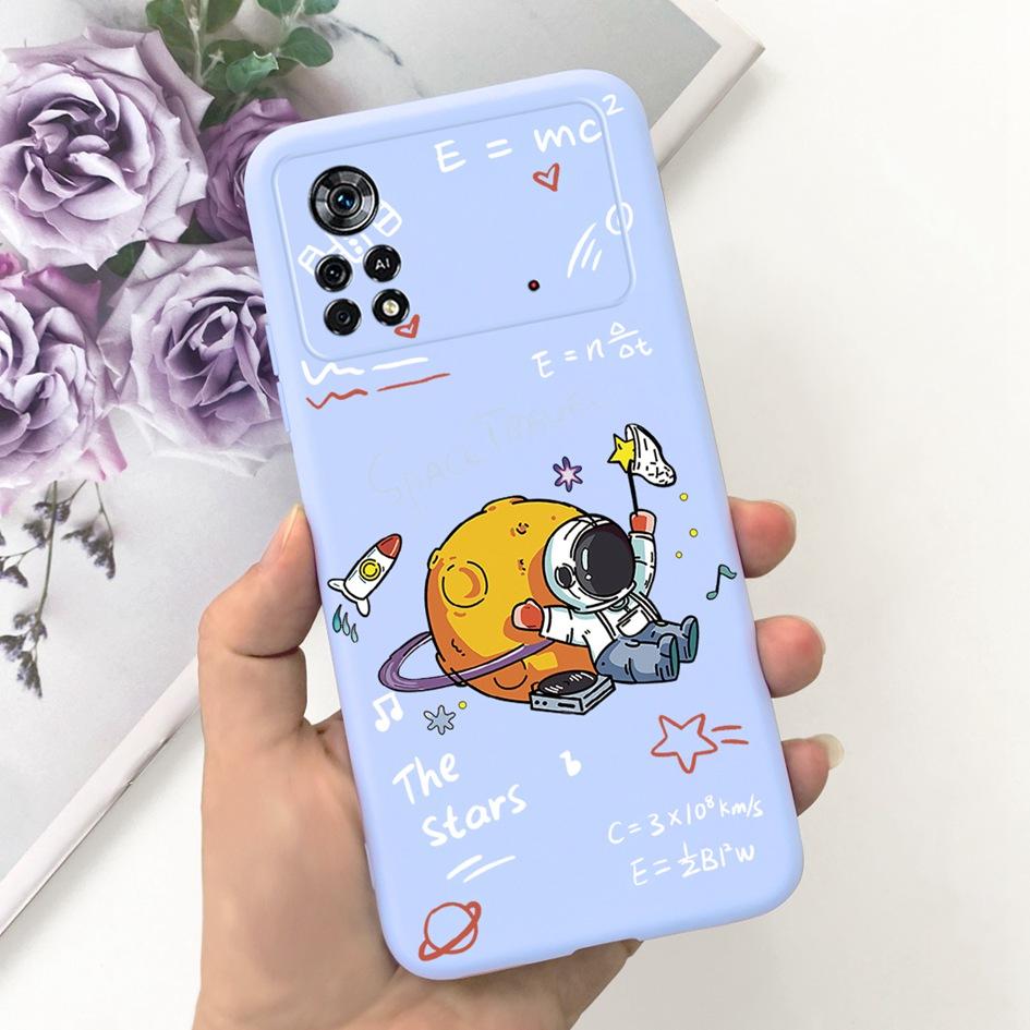 For Xiaomi Poco X4 Pro 5G Case Cute Astronaut Shockproof Silicone Soft Funda Phone Cover For Xiomi Poco X4 Pro Protective Bumper