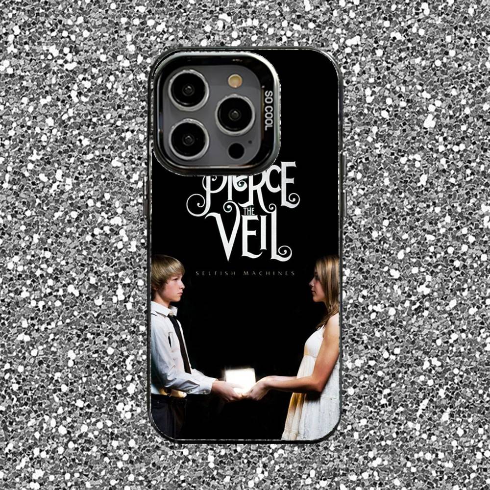 P-Pierce The V-Veil Phone Case For iPhone 16,15,14,13,12,11,Pro,XS,Max,Plus,Mini,SE Black Candy Matte Shockproof Cover