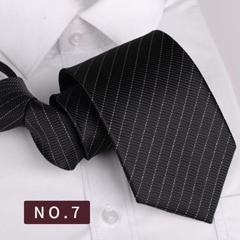 8Cm Pull Tie Dress Lazy Tie Men'S Clothing Accessories Striped Suit Business Tie