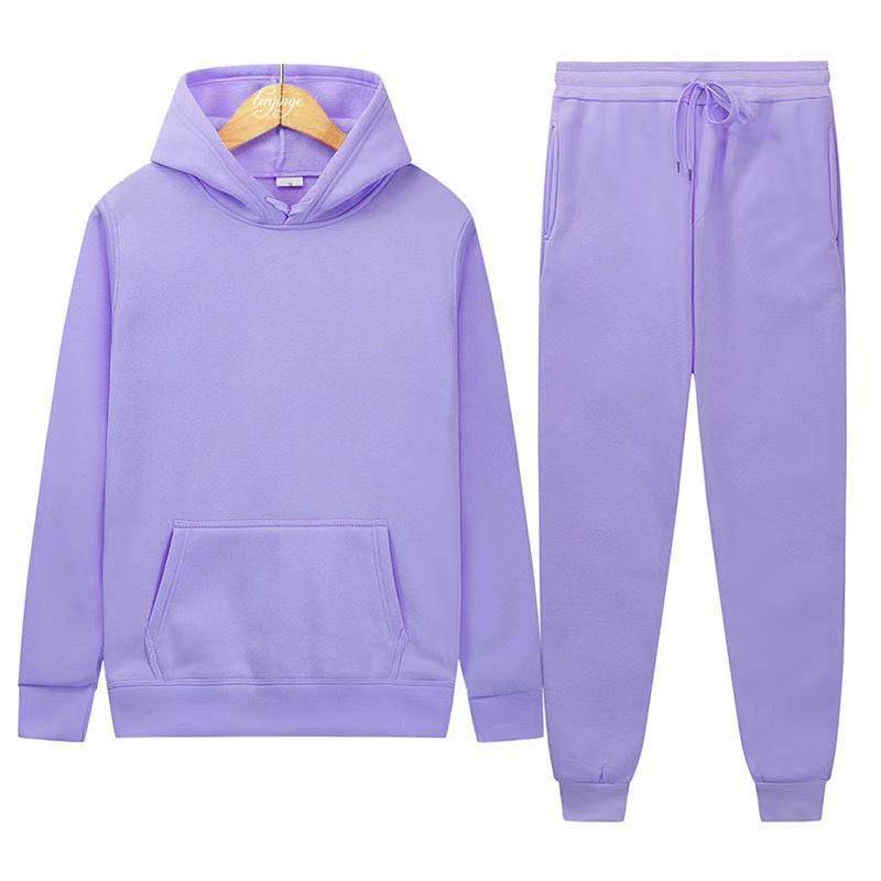Felpa con cappuccio da uomo stile europeo e americano Set di abbigliamento sportivo due pezzi per la primavera/autunno