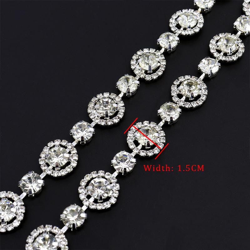 10Yards Rhinestone Chain Diamond Trim Fringe Crystal Bag Hat Accessories DIY Wedding Decoration Gift Irregular Rhinestone Ribbon