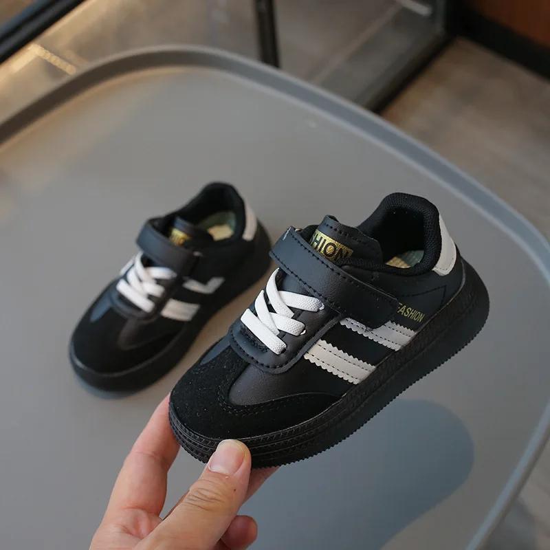 Children Flat Shoes Boys Girls Casual Shoes Round Toe Soft Sole 2024 New Neutral Style Kids Sports Shoes Breathable Anti Slip