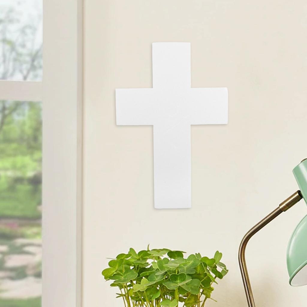 Leeres Schaumstoffkreuz Form DIY Bastelprojekt Polystyrol Unbemalt Religiöse Feier Dekoration für Weihnachten Ostern Kommunion