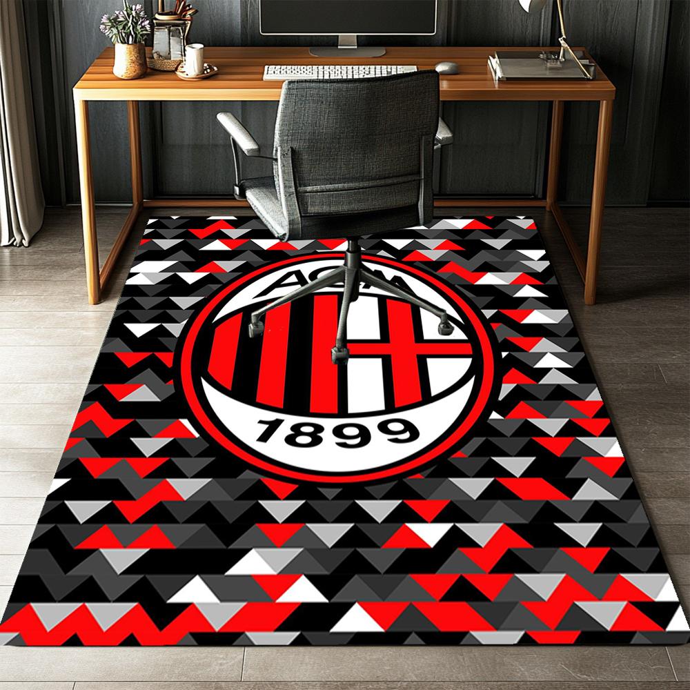 AC Milan Printed Carpet,Rug,for Office Chair Living Room Bedroom Kitchen Room Decor Gifts.