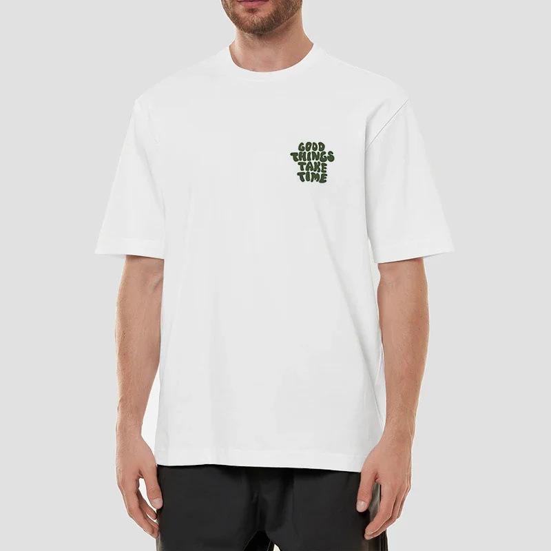 Pánské letní módní volné prodyšné tričko s krátkým rukávem, kulatým výstřihem a potiskem písmen, pro každodenní nošení, sport a volný čas, streetové topy