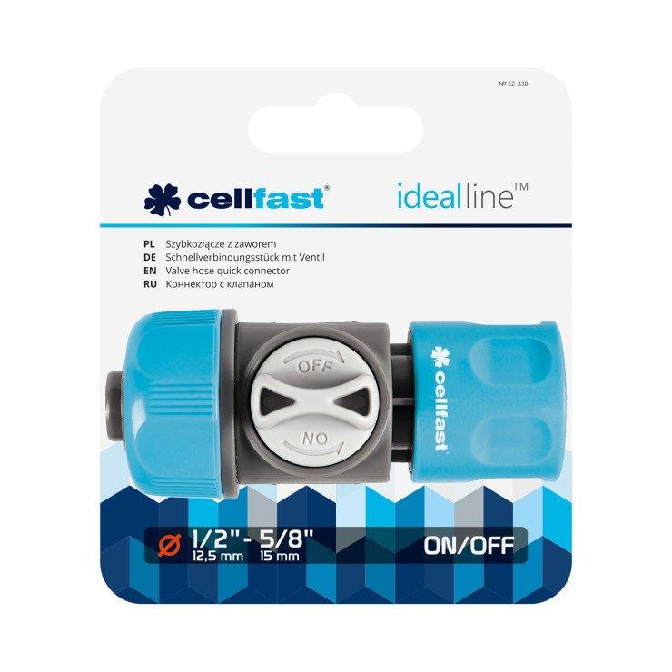 Quick coupler with valve 1/2" IDEAL