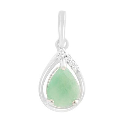 Silver Pendant with Emerald 1.111ct (2214175)