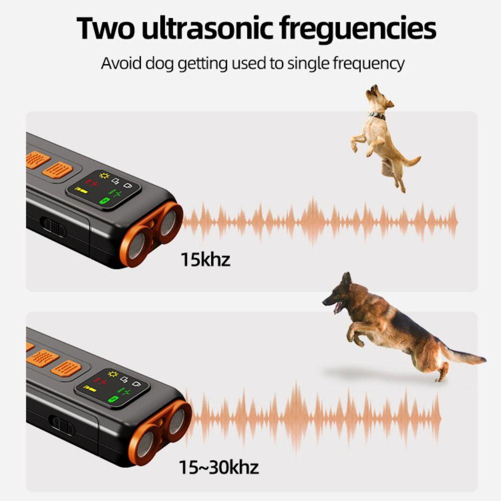 Portable 30KHz Ultrasonic Anti-Barking Devices 3 Modes Effective Dog Training Tool LED 32FT Bark Control Indoor Outdoor