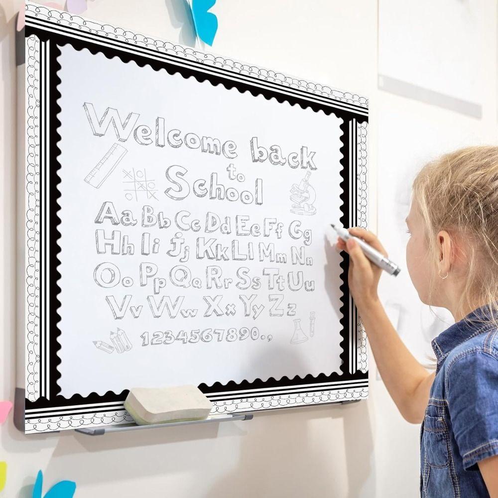 Wavy Trim Bulletin Board Trim Back-to-School Decor Self-Adhesive Bulletin Board Border 5M/Roll DIY Poster Border Stickers