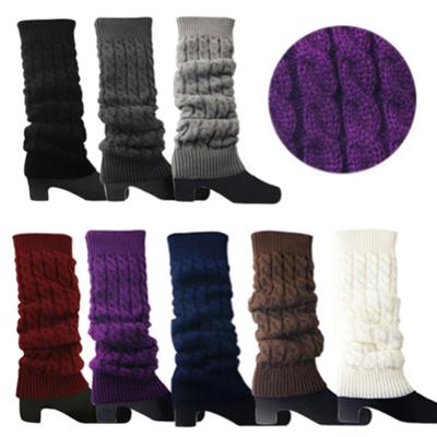 Women's Crochet Cable Knit Braided Winter Leg Warmers Boot Cuffs Toppers Socks