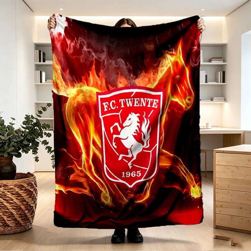 FC Twente Print Blanket - Soft & Comfortable, for Bedroom, Travel, Sofa, Home Decoration - Birthday Christmas Gift for Friend