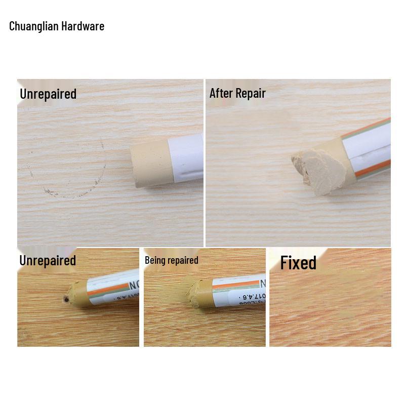 Furniture Scratch Repair Kit: Touch-up Crayons & Wax Paste for Wooden Floors & Cabinets - 308 Colors Available