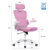 Razzor Office No Tire 360 Degree Good for Ergonomic Desk with Lumbar Movable Breathable Pink Chair, Study, Study, Rotation, Back, Telework, Chair,