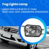 A16P-1Pair Car Front Bumper Fog Lights Lamp Foglight Without Bulb For Benz C-Class W203 2001-2007 2158200556 2158200656