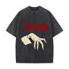 Dracula Creepy Clawed Hand Gothic Horror Graphic Vintage Distressed Loose Streetwear Tops