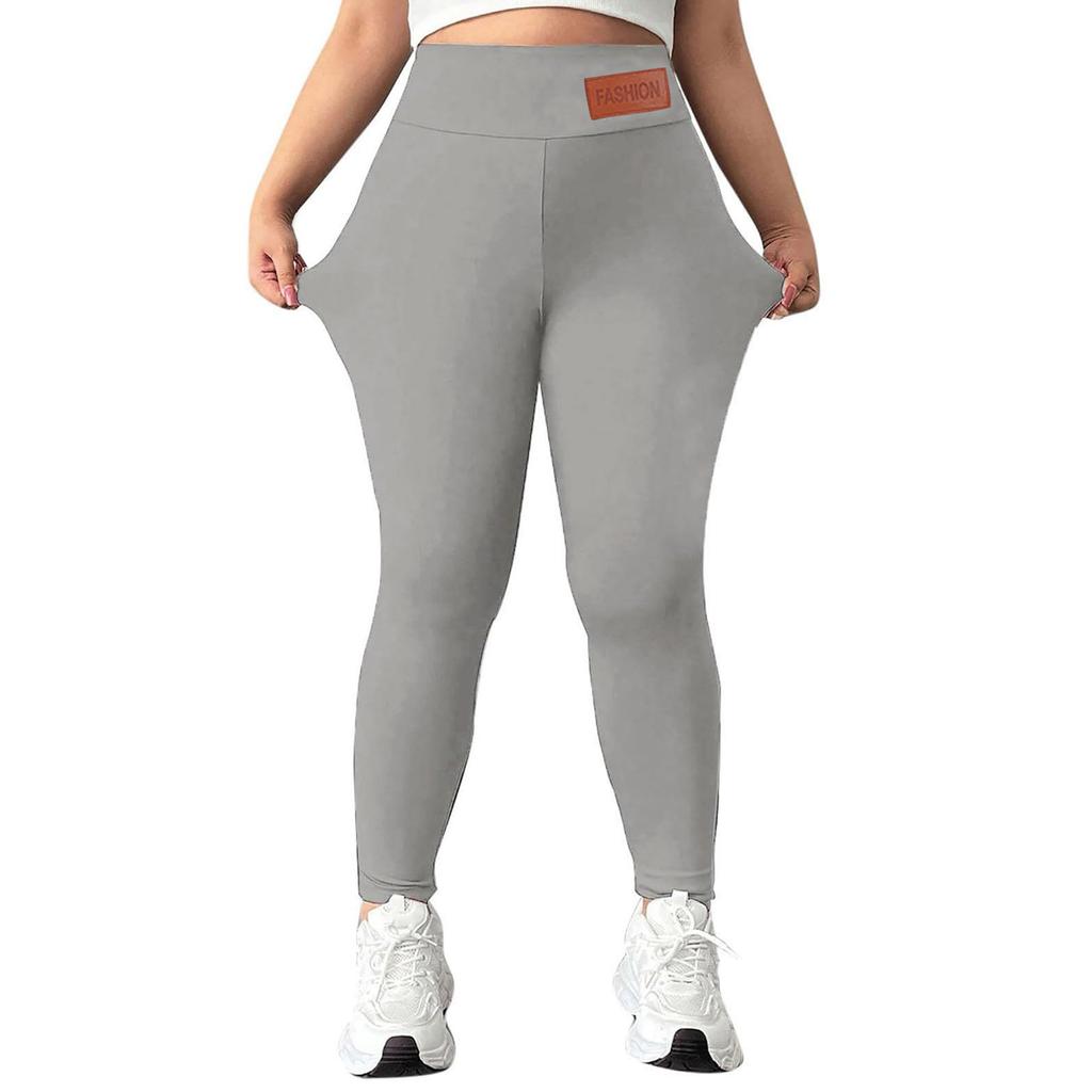 Ladies' Lamb Wool Thickened High Waisted Slimming Pencil Pants With Bottom And Warm Pants