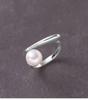 Minimalist Open Band Ring with Irregular Pearl Accent Adjustable Design Simple Modern Style for Women Fashion Jewelry