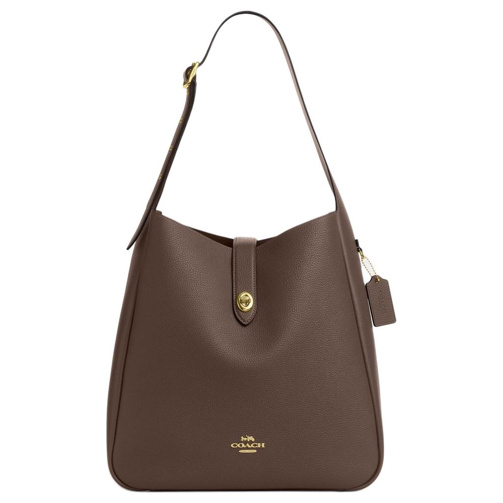 Coach Hadley Cow Leather Shoulder Bag Large Women's Dark Umber CCD65-IMV2R