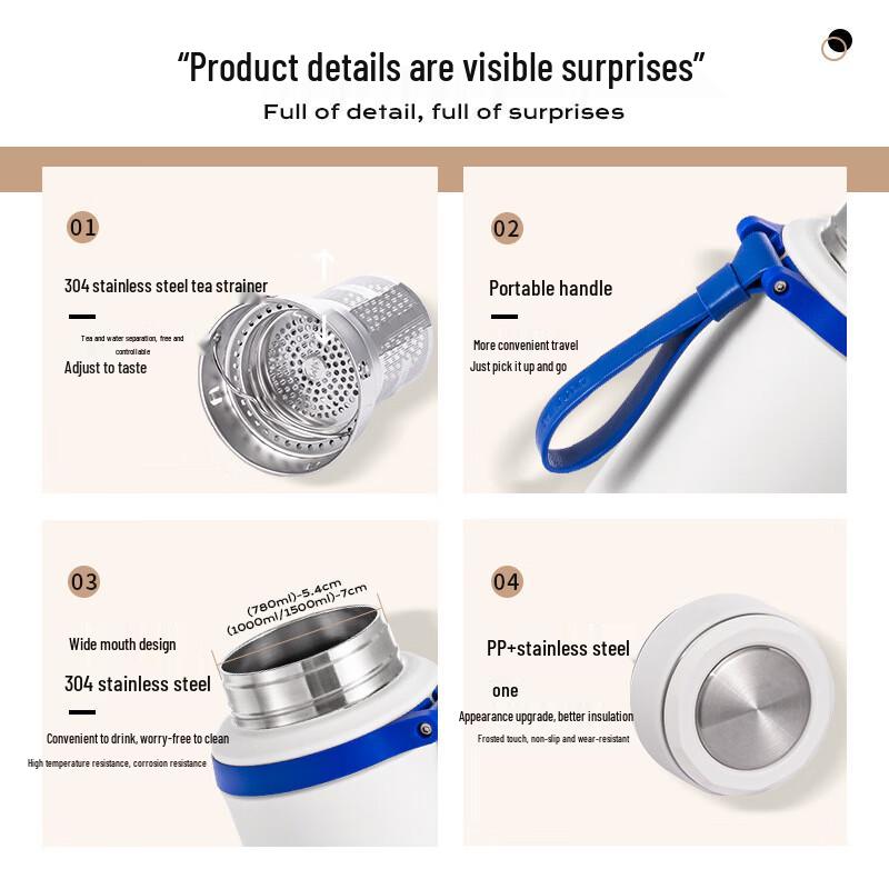 Diller Stainless Steel Insulated Bottle with Tea Infuser