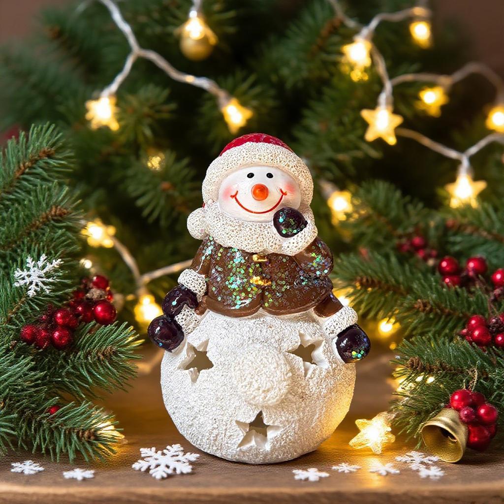 Christmas Decorations Snowman Resin Crafts Home Desktop Decorations Add A Sense Of Festive Atmosphere