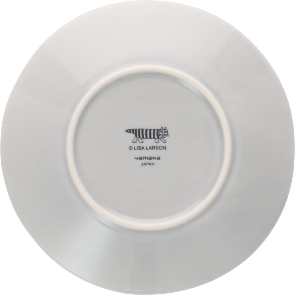 Yamaka Shoten Lisa Larson Stroll 19cm Made in Plates, Pair, Yellow/Gray, Japan, LL90-153