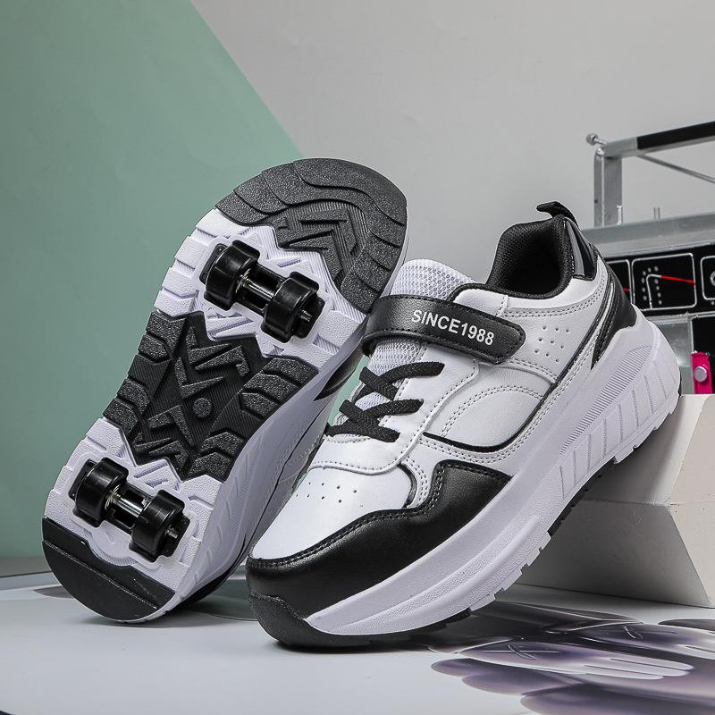 New Style Crazy 4-Wheel Roller Skates for Kids: Transformable Sneakers for Boys, Girls, and Teens