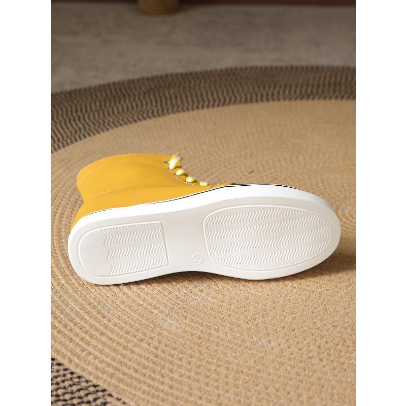 Plus-size Color-blocked Lace-up Martin Boots Women's New Round-toe Booties for Fall 2025