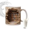 350ml 3D Bookshelf Mug Funny Ceramic Mug for Book Lovers Multi-Purpose Ceramic Cup Water Cup Home Tea Milk Cups Conainers
