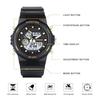 PINDOWS womens wristwatch 50M waterproof specification outdoor digital sports watch multifunctional LED backlight calendar alarm stopwatch.