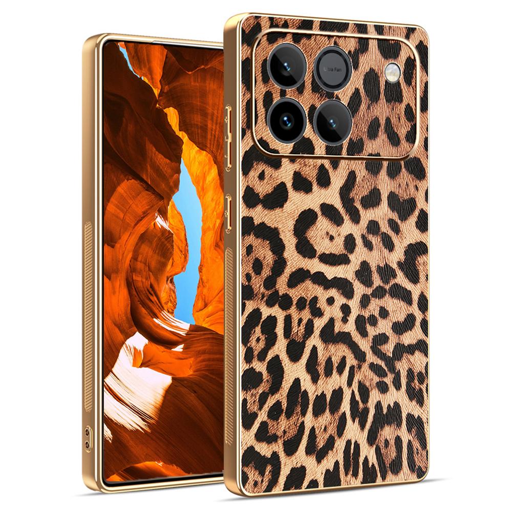 

Phone Case For Honor Win 5G/Win RT 5G PU Leather Coated PC + TPU Electroplating Phone Cover