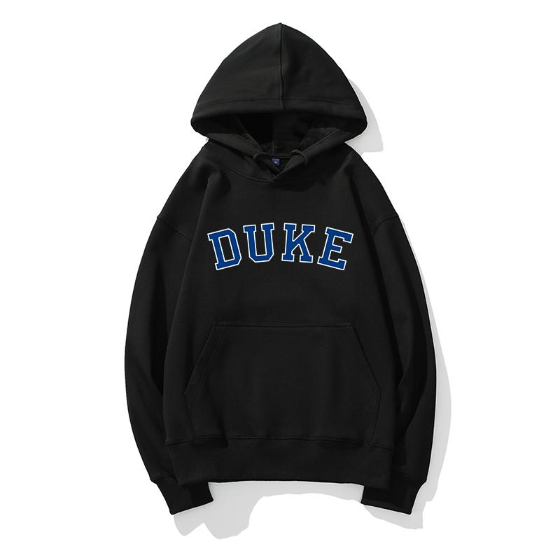 Duke Tištěná Mikina s Kapucí Dlouhý Rukáv Jednoduchá Jednobarevná Mikina Podzim Dámská Street Mikina Módní Unisex Oblečení Osobnost Unisex Topy