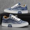 Luxury Men'S Shoes Retro Breathable Canvas Shoes Non Slip Wear Resistant Soft Sole Casual Shoe High Quality Lace Up Men Sneakers