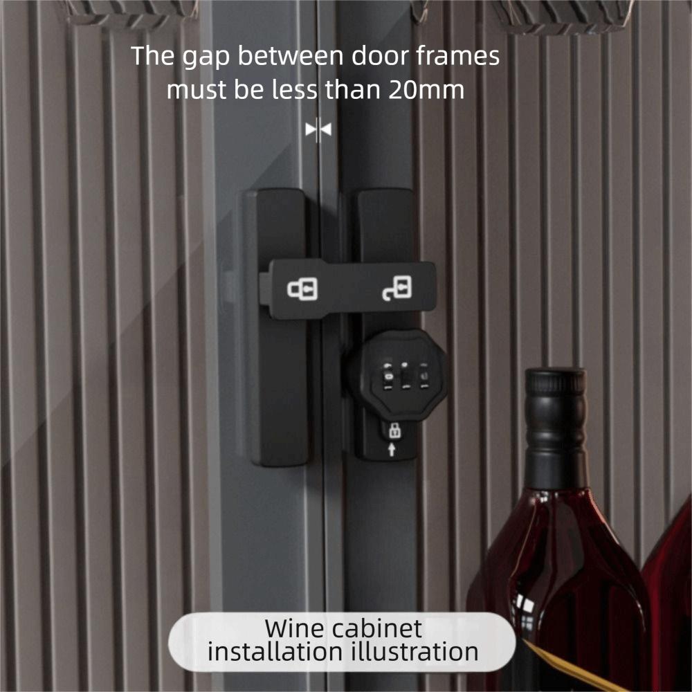Zinc Alloy Password Lock Luminous Sign 90/180 Degree Combination Lock 3-Digit Combination High-Security Door Bolts Storage Room
