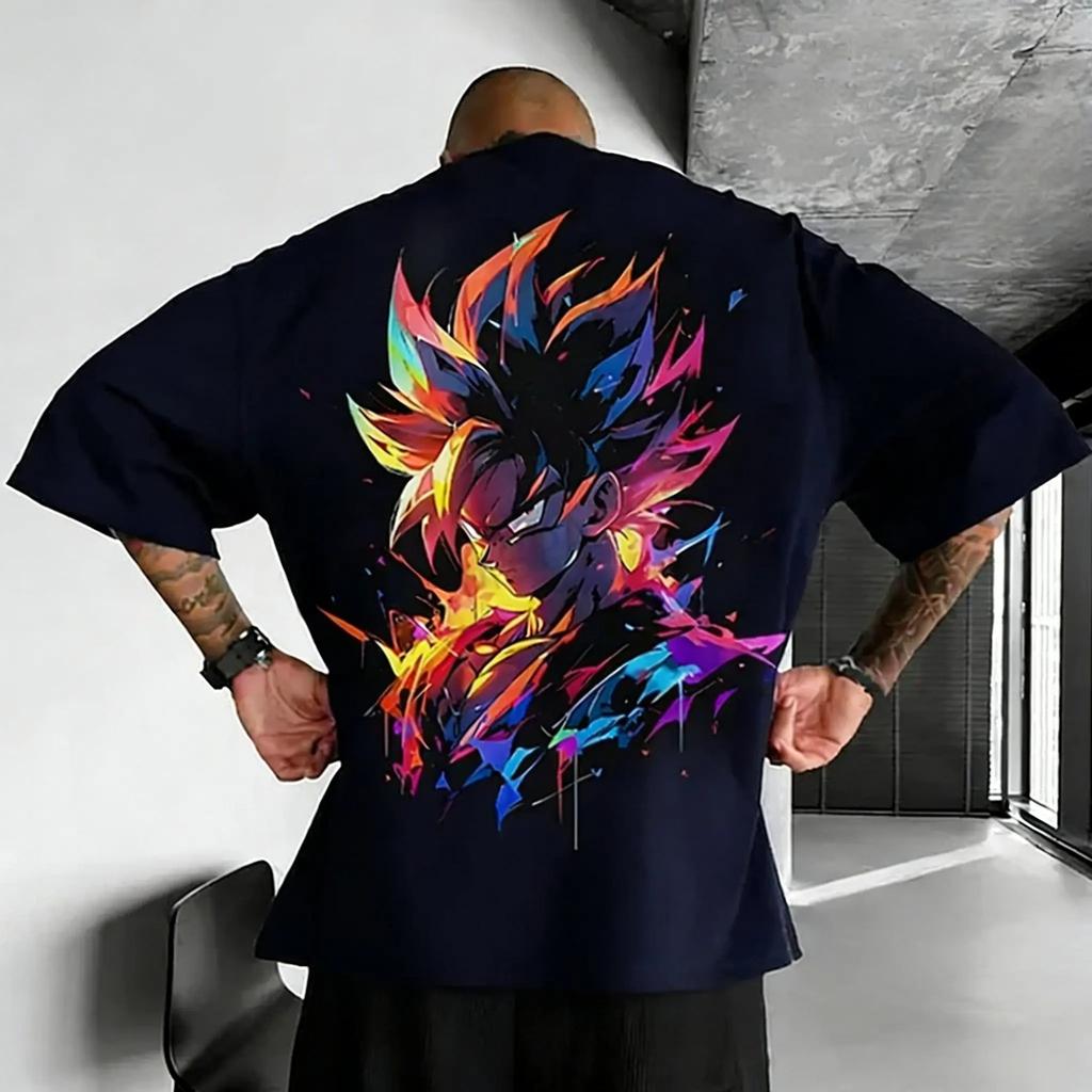 Dragon Ball Z Men's and Women's T-shirt Son Goku Anime Tee Summer and Spring Boy's Short Sleeves Breathable Outfits