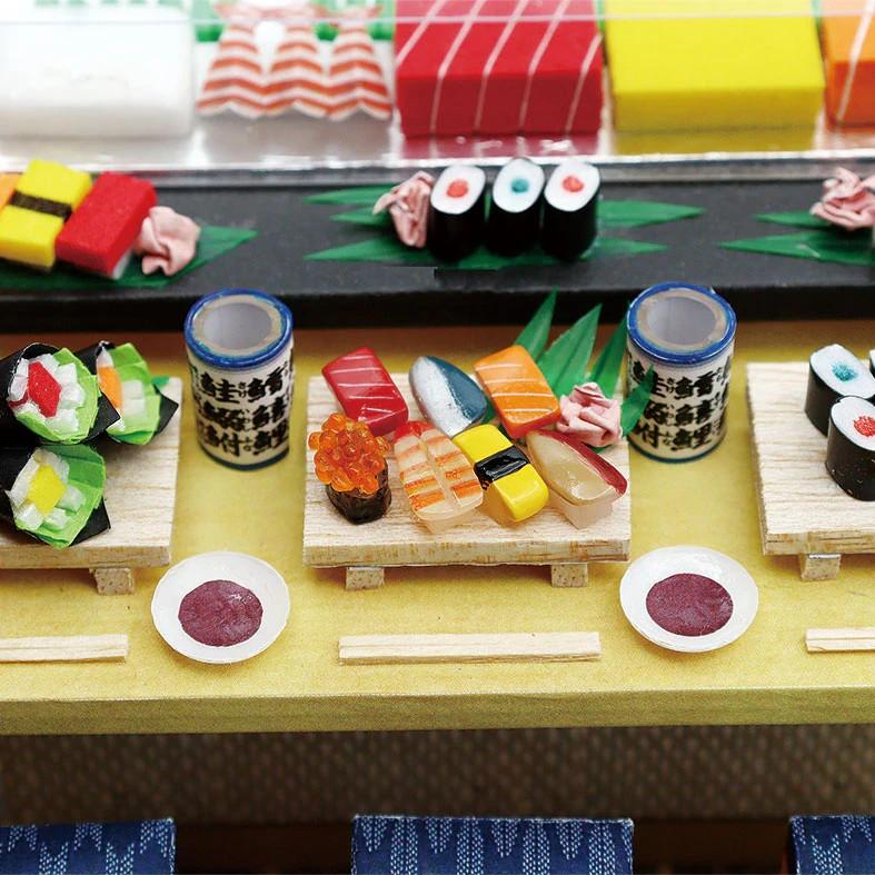 Billy Handmade dollhouse kit Sushi Restaurant Miniature DIY