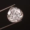 AAA Flawless 20x20 Mm Heated Ceylon White Sapphire Heart Cut Loose Gemstone