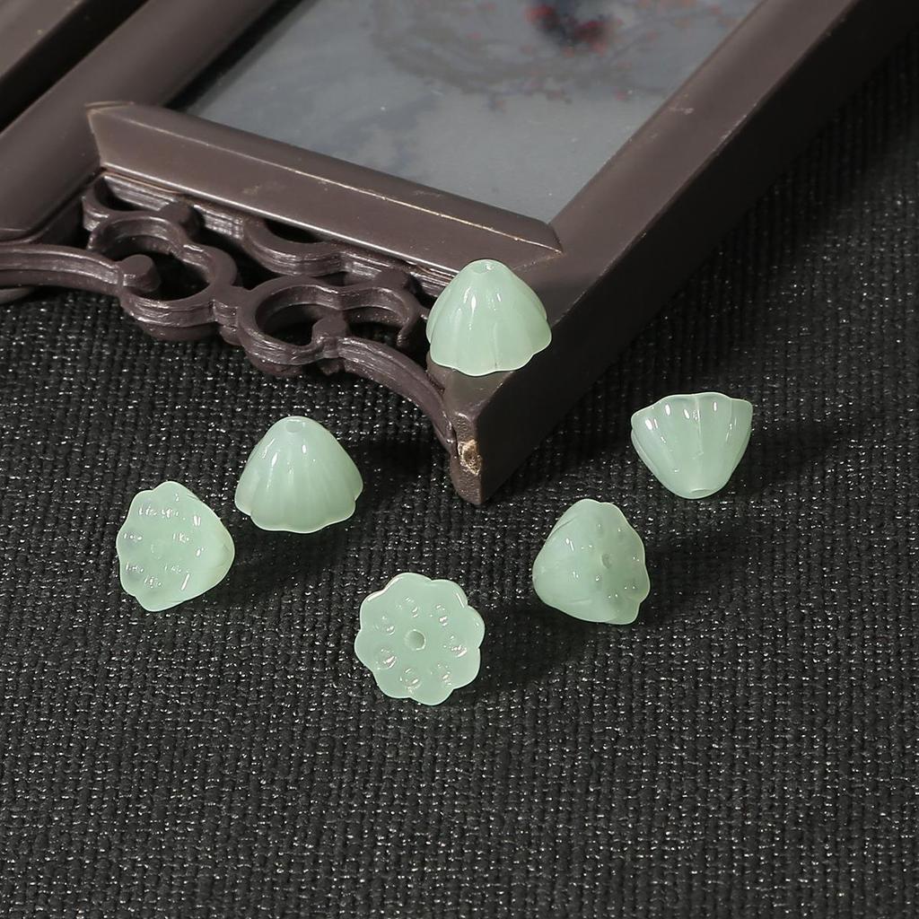 10mm Glass Lotus Seedpod Ancient-Style Hairpin for DIY Hanfu Headwear
