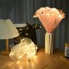 Dekostoff LED Blume Geschenkpapier mit Lichtern Spitze Netz LED Verpackung Tüll Floristen Straußverpackung Hochzeit
