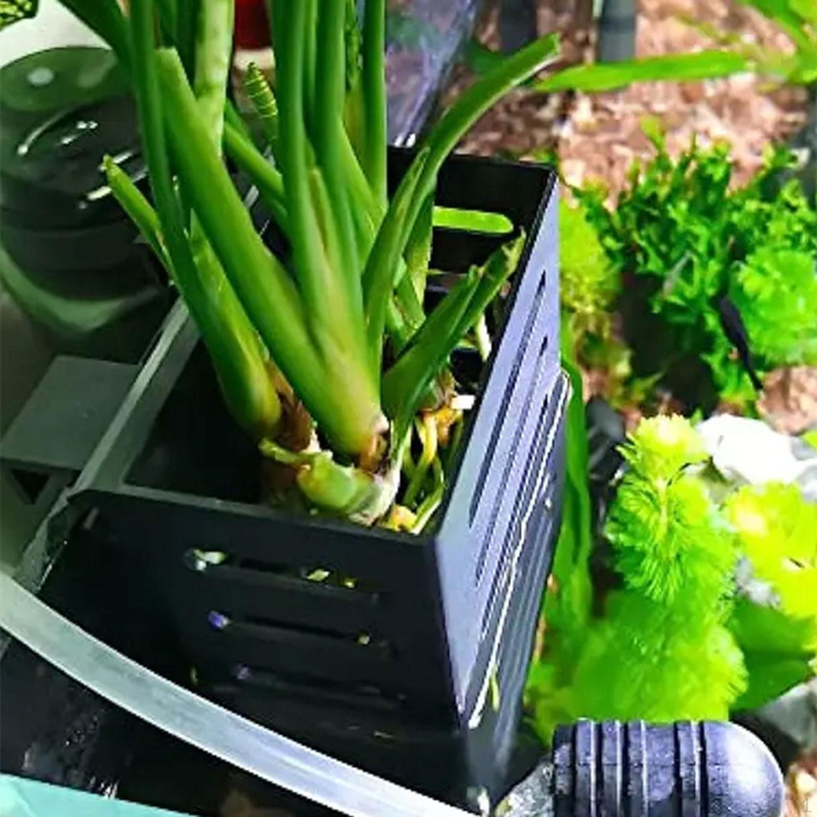 

Кошик-тримач для акваріумних рослин Чорний Декоративні матеріали для водного елементу Підвісний зверху для приміщення Подарунки