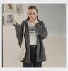 Women’s Loose Fit Hooded Cardigan - Early Autumn Zipper Sweater, Trendy Korean Style for Students.