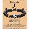 Soccer Football Basketball Baseball Bracelet Gifts for Teen Boys Players Team Son Grandson Brother Nephew Friend, Birthday Gifts