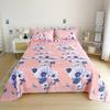 Flower Printed Flat Bed Sheets for Double Bed Single/Queen/King Reactive Printed Top Sheets for Beds sabanas cama Bed Linen